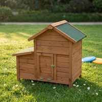 Poulailler Moderne Compact en Bois pour Petits Volailles, Abri Extérieur Étanche pour Poules, Niche d'Élevage de Jardin de Haute Qualité