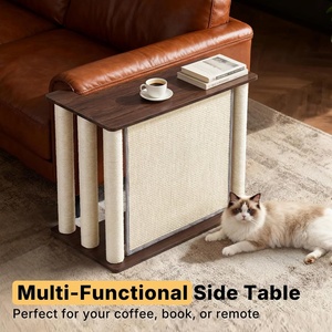 Scratcher End <b>Table</b> for Couch <b>Protector</b> Corner Side with Sisal Posts - Product Image 2