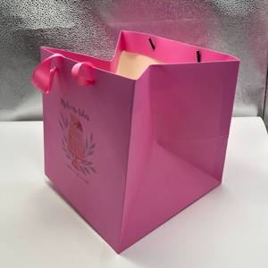 Sacchetti di imballaggio rosa personalizzati sacchetti rosa fatti di <span class=keywords><strong>carta</strong></span> bianca - Product Image 3
