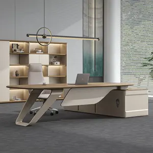 יוקרה ג'יאו S7 ריהוט משרדי שולחן בוס בצורת L שולחן מנהלים שולחן מותאם אישית