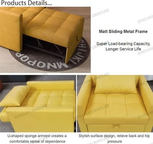 Sofá Cama Diván Plegable Moderno NOVA 2 en 1, Sala de Estar, Dormitorio, Gimnasio, <span class=keywords><strong>Hospital</strong></span>, Sillón Reclinable con Almacenamiento - Product Image 6