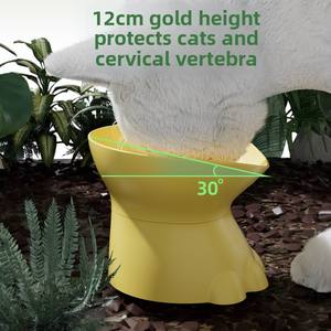 Toptan Macaron renk boyun koruma kedi maması kase Pet köpek kase anti-dökülme dinozor bacak tasarımı için su besleme çanaklar - Product Image 3