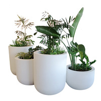 Grands pots à fleurs en fibre de verre de style moderne, adaptés à un usage domestique et aux centres commerciaux de pépinières, peuvent être peints