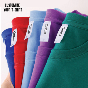 Camiseta al por Mayor con Logotipo Personalizado Premium, 100% Algodón 40S, Hilo Doble, Suave, Transpirable, Multicolor, de Alta Calidad, Unisex, Informal - Product Image 1