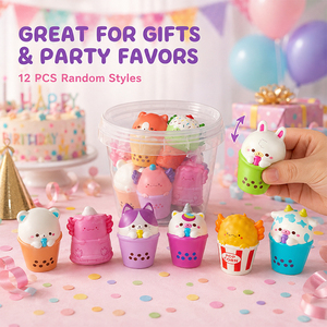 Factory Assorted Snack Animal Squishies Slow Rise Foam Tactile Play Collection Goodie Bag Fillers For Kids Parties - Product Image 4