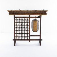 Lanterne en bambou écologique japonaise, à suspendre, pour intérieur/extérieur, maison de thé chinoise, couloir, art paysager, lampes de restaurant, jardin