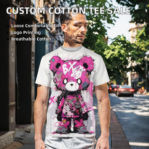 เสื้อยืดคอตตอน 100% ทรงหลวม คอกลม แขนสั้น พิมพ์ลายสกรีน ระบายอากาศได้ดี น้ำหนัก 240 กรัม พร้อมปักโลโก้ด้านหน้าตามแบบที่ต้องการ - Product Image 2