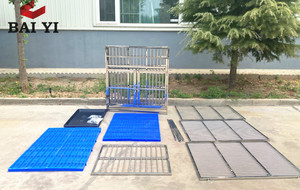 Gabbia per Cani Pieghevole Moderna in Acciaio Inossidabile con Vassoio in Plastica e Cassetta - Resistente Kennel per Animali Domestici per Uso Interno/Esterno - Product Image 6