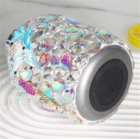 300ml à la mode en acier inoxydable vide Thermos bouteille grand strass diamant conception Portable pour voyage pour femme/fille/femme