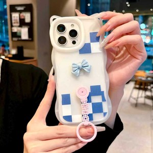 Funda de Teléfono Móvil de Lujo con Orejas de Gato <span class=keywords><strong>3D</strong></span>, Antigolpes, de TPU+Material DIY, con Soporte de Anillo y Correa para Muñeca, Compatible con - Product Image 6