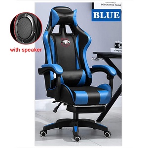 Silla de Juego <span class=keywords><strong>CHAHO</strong></span> Moderna de Alta Calidad, Fabricada en Indonesia y Camboya, en Cuero PU Negro con Altavoces - Product Image 5
