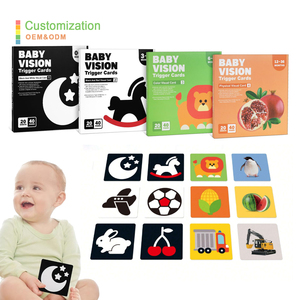 Tarjetas <span class=keywords><strong>de</strong></span> Contraste para Bebés <span class=keywords><strong>de</strong></span> 0 a 6 Meses, Libro <span class=keywords><strong>de</strong></span> Contraste Blanco y Negro, Tarjetas <span class=keywords><strong>de</strong></span> Memoria para Estimulación Visual y Desarrollo Cerebral - Product Image 1