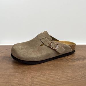 Sandalias Planas de Exterior Tipo Mule de Cuero y Ante con Plantilla de Corcho, Estilo Birkentocks Alemanas, Venta al por Mayor, Elección Popular - Product Image 6