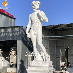<span class=keywords><strong>Statua</strong></span> di marmo bianco a grandezza naturale intagliata all'aperto degli ornamenti della scultura di <span class=keywords><strong>David</strong></span> per <span class=keywords><strong>il</strong></span> giardino e la Villa - Product Image 1