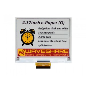 Pantalla de papel electrónico (G) de 4,37 pulgadas, 512 x 368, Rojo/Amarillo/Negro/Blanco - Product Image 6