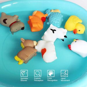 JUNSHEN, 8 Uds., tiempo de baño suave, animales inflables, perros, patos, ovejas, gallina, cerdo, juguetes de baño flotantes para niños pequeños, juguetes de aprendizaje para el baño - Product Image 4