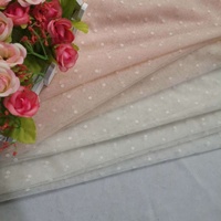 Tissu en dentelle à pois brodés, en nylon et élasthanne, doux et extensible, pour vêtements féminins LT21941