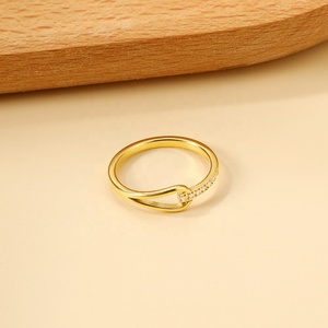 Fashion Custom Diamond Geometric <b>Ring</b> Jewelry Hollow 18K <b>Gold</b> Plated Waterproof Stainless Steel <b>Cubic</b> <b>Zirconia</b> <b>Ring</b> for Women - Product Image 6