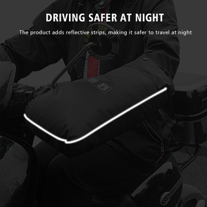 Manchettes universelles épaisses pour trottinette électrique, chauffe-mains coupe-vent pour guidon de moto, pour la protection contre le froid - Product Image 3
