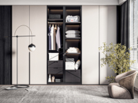 Armoire autoportante sur mesure avec portes vitrées, design moderne, pour chambre à coucher, dressing, école, hôtel