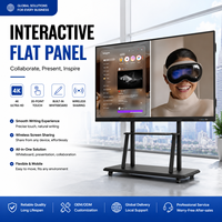 Écran plat interactif LCD 4K UHD avec écran tactile 20 points, caméra 48MP et système d'exploitation Android/Windows pour les conférences et l'éducation