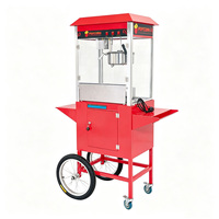 Máquina de Palomitas de Maíz de Alta Productividad con Carrito, Mini Máquina Comercial para Hacer Palomitas de Maíz Caramelizadas