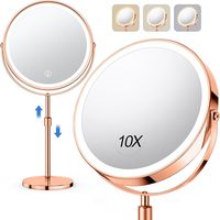 Miroir de bureau LED en métal chromé Offre Spéciale 360 Rotation avec support miroir de maquillage pour la décoration intérieure miroir intelligent disponible en gros