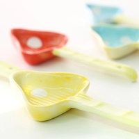 Outils de cuisine cuillère à mesurer en forme de champignon ensemble de pot de fleur en céramique ornement de cuisine personnalisé cuillère à mesurer en forme de cactus