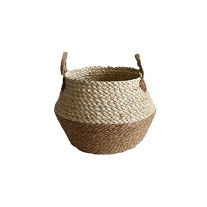 Woven Storage <b>Basket</b> Round Handmade Floor Type For Clothing Organizer Miscellaneous Items - Product Image 5