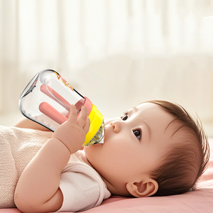 Bouteille de <span class=keywords><strong>lait</strong></span> pour bébé anti-colique personnalisée avec logo, 7 oz, 210 ml, col large confortable avec tétine souple, biberon pour nourrissons - Product Image 2
