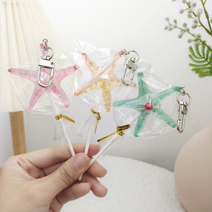 Buena calidad Lidao Pvc estrella de mar <span class=keywords><strong>novela</strong></span> llavero personalidad estudiante bolsa piruleta sirena bar adornos colgantes al por mayor - Product Image 2