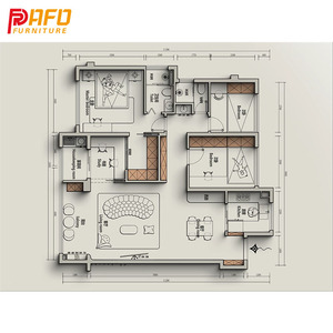 Servicio de Renderizado 3D para Diseño de Interiores Refor, Planos de Planta de Mansión Posmoderna, Construcción Inmobiliaria, Ecológico e Impermeable - Product Image 1