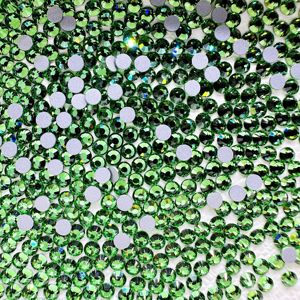 Không-hotfix Số Lượng Lớn Hỗn Hợp Kích Thước Thủy Tinh Thạch 1440Pcs <span class=keywords><strong>Peridot</strong></span> Flatback Móng Tay Nghệ Thuật Lỏng Thạch SS3-SS40 Nóng Báo Chí - Product Image 2