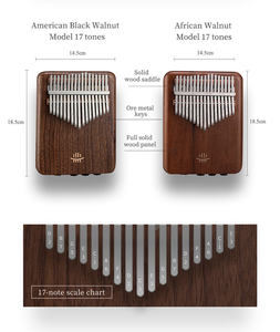 Kalimba Eléctrica A-17 <span class=keywords><strong>de</strong></span> Nogal Negro Americano, <span class=keywords><strong>Instrumento</strong></span> Musical <span class=keywords><strong>de</strong></span> Percusión, Tambor <span class=keywords><strong>de</strong></span> Madera, Kalimba con Teclas - Product Image 4