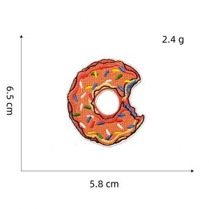 Nouvelle broderie thermocollante Série Orange Orange clair Appareil photo Donut Joueur de jeux Tortue Patch pour décoration et cadeau - Product Image 2