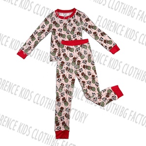 DH ODM Casual Print Style Christmas Green Striped Bamboo 2-Piece Set All-Season Customizable Toddler <strong>Boys</strong> <strong>Clothing</strong> for 8-12 - Product Image 5