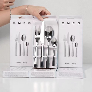 ชุดช้อนส้อมสเตนเลสสตีล Smeg 4 ชิ้น มีด ส้อม ช้อน สำหรับสเต็กและของหวาน - Product Image 1