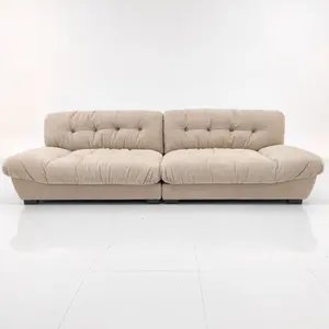 Stock Hotsale elegante Moden Comfy Cloud 2 3 Love L Shape Seat soggiorno in legno divano in tessuto in pelle Set rh furniture