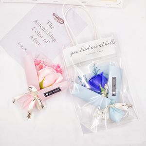 Cadeaux d'événement, bouquets de <span class=keywords><strong>fleurs</strong></span> de rose et de œillets, mini <span class=keywords><strong>bouquet</strong></span> de <span class=keywords><strong>fleurs</strong></span> de savon avec sac cadeau - Product Image 5