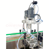 Machine de capsulage pneumatique automatique de table pour bouteilles de cosmétiques, parfums, shampoings, pots en verre et en plastique