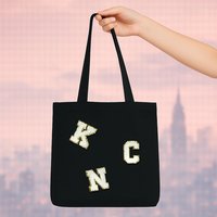 Patchs thermocollants en chenille blanche avec lettres, bordure dorée scintillante, broderie alphabet universitaire pour sweat à capuche, sac à dos, décoration DIY