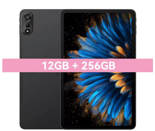 Blackview MEGA 2 Tablet PC 12'' 2K FHD+ Display Unisoc T615 12GB RAM 256GB ROM 9000mAh Battery 16MP Android 15 4G Tablets
