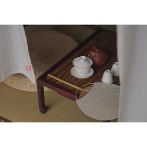 Mesa de té pequeña estilo Dinastía Song, hecha de bambú de ciruelo y ciervo de estilo antiguo, mesa de ventana de madera de sándalo rojo, mesa de tatami. - Product Image 4