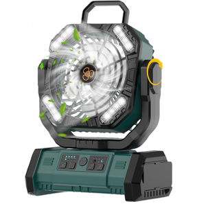 20000mAh battery-powered USB rechargeable portable <b>table</b> fan with LED light, suitable for RV and <b>car</b> use, four fan speeds. - Product Image 5