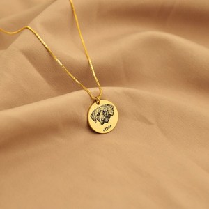 <span class=keywords><strong>Collier</strong></span> Tendance <span class=keywords><strong>Personnalisé</strong></span> avec Portrait d'Animal, Nom Gravé, Photo de <span class=keywords><strong>Chat</strong></span> ou Chien, Cadeau Commémoratif pour Amoureux des Animaux, en Acier Inoxydable - Product Image 4