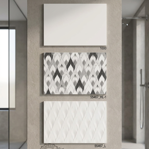 White Black Digital Ceramic <b>Wall</b> <b>Tiles</b> 30x45cm High Gloss Glazed <b>Mirror</b> Effect Design <b>for</b> Modern Interiors - Product Image 3