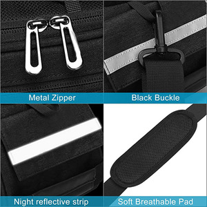 Sac de <span class=keywords><strong>porte</strong></span>-bagages de vélo imperméable, sacoche arrière avec rangement pour siège arrière, bagages de cyclisme, sacoche de selle à bandoulière - Product Image 3