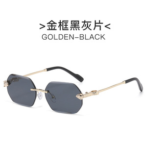 Gafas de Sol sin Montura con Diseño de Cabeza de Serpiente para Mujer, Lentes Degradadas, Protección UV400, Montura Metálica, Moda 2026 - Product Image 3