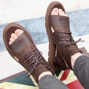 Nuevas sandalias de lujo de piel completa para hombre 2025-Sandalias de diseñador retro-Sandalias de verano de alta calidad - Product Image 5