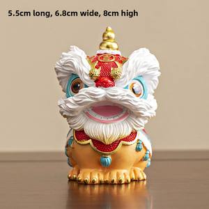 Ornement de danse du lion haut de gamme, décoration créative en résine pour table à thé de bureau, cadeau d'anniversaire de niche - Product Image 6